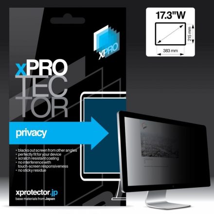 Privacy kijelzővédő fólia Monitor 17.3″ W (383x215mm)