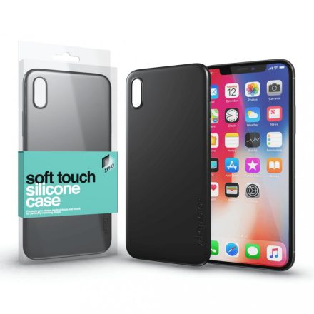 Soft Touch Szilikon Case fekete iPhone X