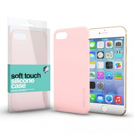 Soft Touch Szilikon Case púder pink iPhone 7 8 SE (2020)