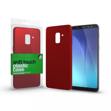 Plasztik tok Soft-touch felülettel Piros Samsung A8 2018