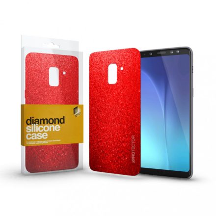 Szilikon tok (Diamond) Piros Samsung A8 2018