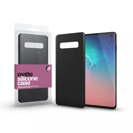 Szilikon matte tok ultra vékony fekete Samsung S10