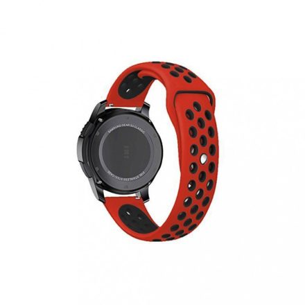 Samsung Watch Gear S3 lélegző szíj piros fekete S méret