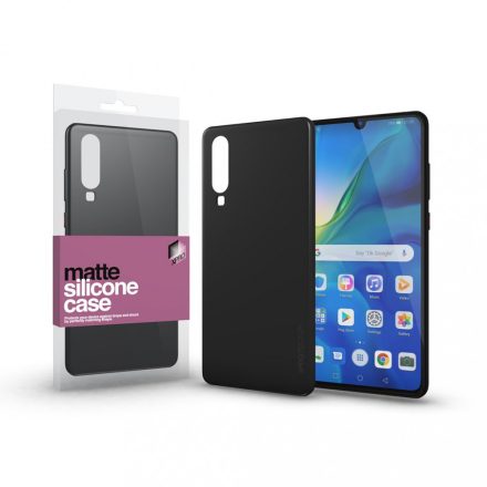 Szilikon matte tok ultra vékony fekete Huawei P30