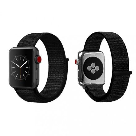 XPRO Apple Watch tépőzáras szíj Fekete 42mm 44mm 45mm 49mm