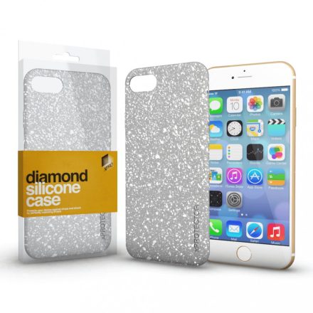 Szilikon tok (Diamond) Ezüst iPhone 11