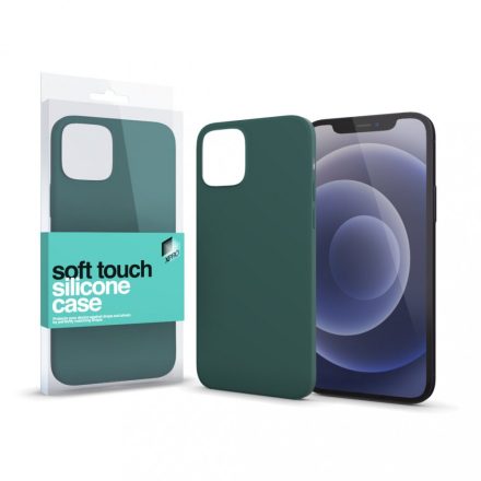 Soft Touch Silicone Case sötétzöld iPhone 12 12 Pro