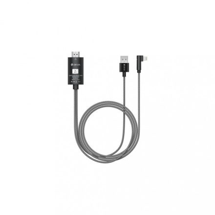 Devia HDMI kábel USB és Lightning kimenettel fekete