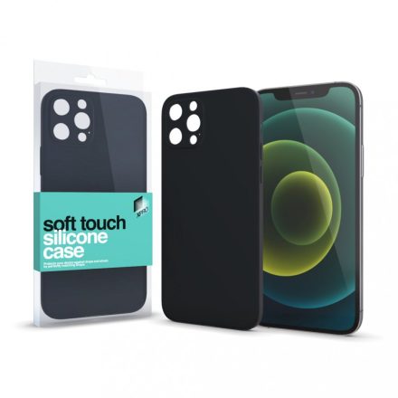 Soft Touch Szilikon Case Slim Fekete iPhone 12 Pro