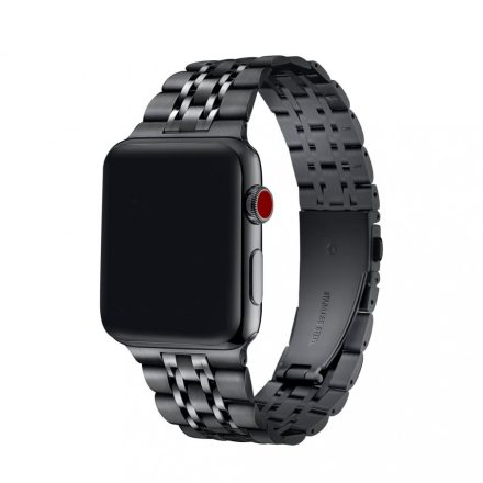 XPRO Apple Watch rozsdamentes acél szíj fekete 42mm 44mm 45mm 49mm