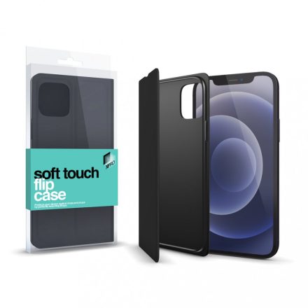 Soft Touch Flip Case fekete Huawei Y5P