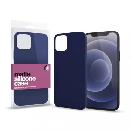 XPRO Szilikon matte tok ultravékony sötétkék iPhone 13 Mini