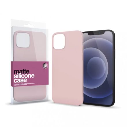 XPRO Szilikon matte tok ultravékony púder pink iPhone 13 Mini