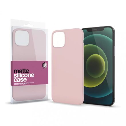 XPRO Szilikon matte tok ultravékony púder pink iPhone 13 Pro