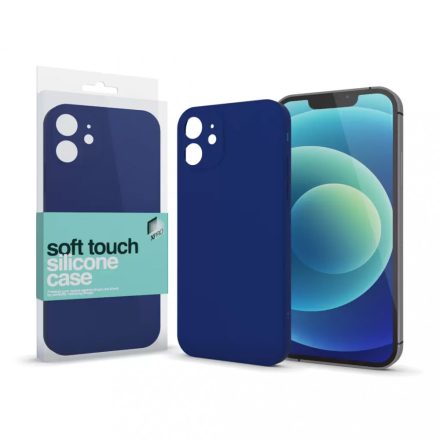 XPRO Soft Touch szilikon tok Slim sötétkék iPhone 13 Pro