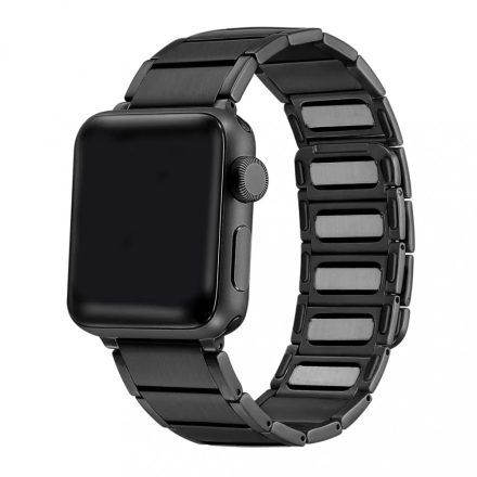 XPRO Apple Watch rozsdamentes acél szíj mágneses csattal fekete 42mm 44mm 45mm 49mm 