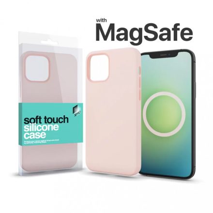 MagSafe Soft Touch Silicone Case iPhone 13 Pro Max - krétarózsaszín