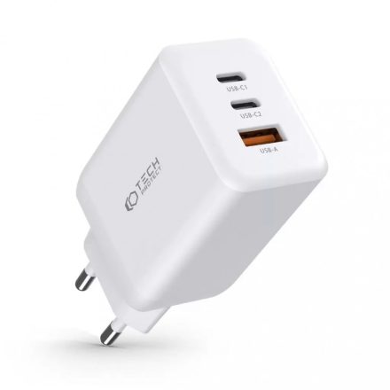 Tech-Protect PD65W QC3.0 Hálózati Töltő adapter 1*USB-A, 2*USB-C fehér 934517