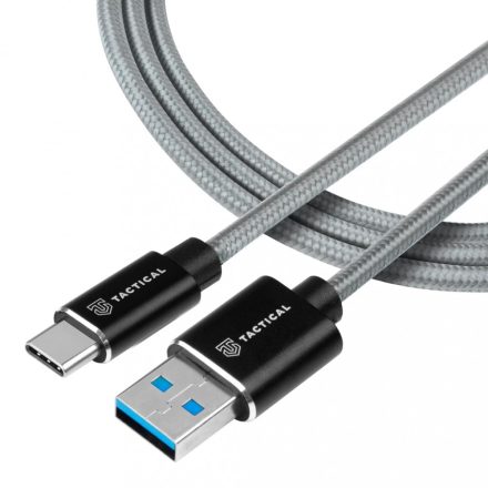 Tactical USB-A USB-C Kevlár kábel szürke 2M