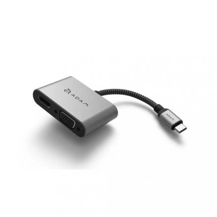 ADAM elements CASA HUB H2 USB-C 3.1/VGA/HDMI adapter, szürke