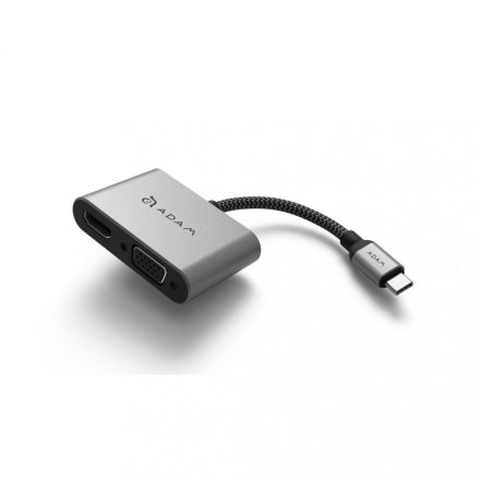 ADAM elements CASA Hub VH1 USB-C 3.1/VGA/HDMI adapter, szürke