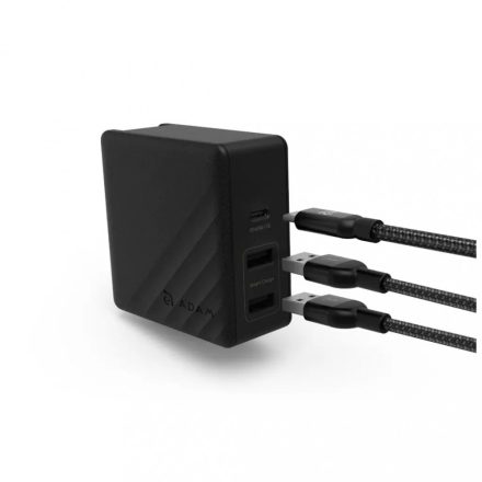 ADAM elements OMNIA P7 PD/QC3.0/74W USB-C hálózati gyorstöltő, fekete