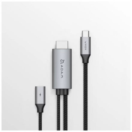 ADAM elements CASA H180 USB-C/HDMI adapter és 100W PD töltőkábel, szürke