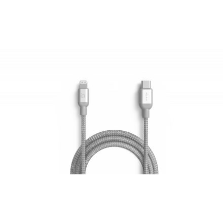 ADAM Elements PeAk II C200B USB-C to Lightning kábel 200cm, Ezüst, Adam Elements