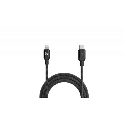 ADAM Elements PeAk II C120B USB-C to Lightning kábel 120cm, Fekete, Adam Elements