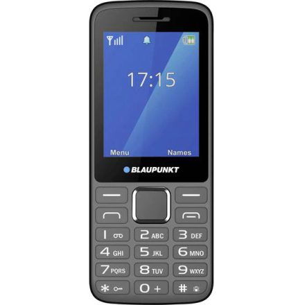 Blaupunkt FM03 - Mobiltelefon, 2.4inch LCD kijelző, 2xSIM, kamerával Grey