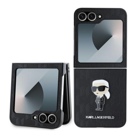 Karl Lagerfeld Ikonik tok Samsung Z Flip 6 fekete KLHCZF6SAPKINPK