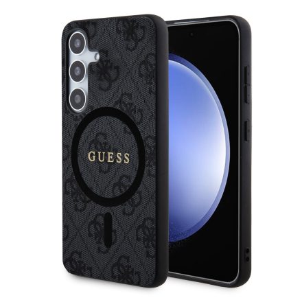 Guess PU Bőr Ring MagSafe Tok Samsung S24 fekete GUHMS24SG4GFRK