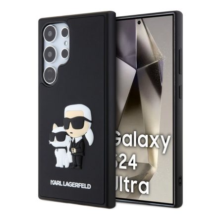 Karl Lagerfeld 3D Rubber Karl and Choupette Tok Samsung S24 Ultra fekete