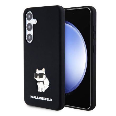 Karl Lagerfeld Szilikon Choupette Tok Samsung S24+ fekete KLHCS24MSNCHBCK