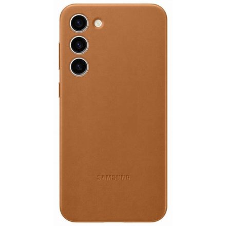 EF-VS916LAE Samsung Leather tok S23+ homokszínű