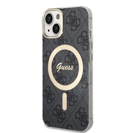 Guess MagSafe Tok iPhone 15 fekete GUHMP15SH4STK