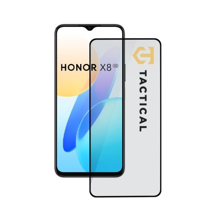 Tactical Glass Shield 5D Honor X8 5G/X6 4G/70 Lite fekete