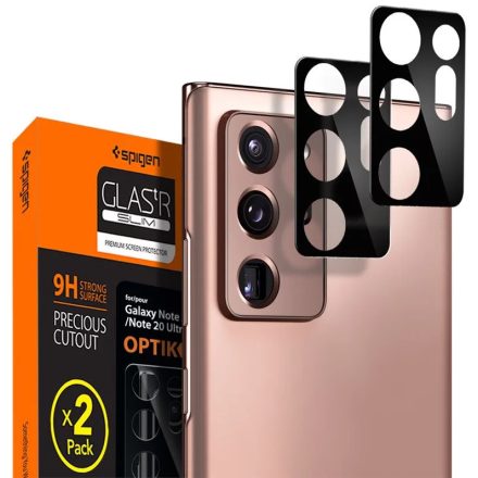 SPIGEN OPTIK kameravédő üveg 2db FEKETE Samsung Galaxy Note 20 Ultra 5GAGL01449