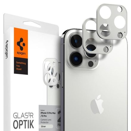 SPIGEN OPTIK kameravédő üveg 2db EZÜST iPhone 13 Pro Max AGL04033