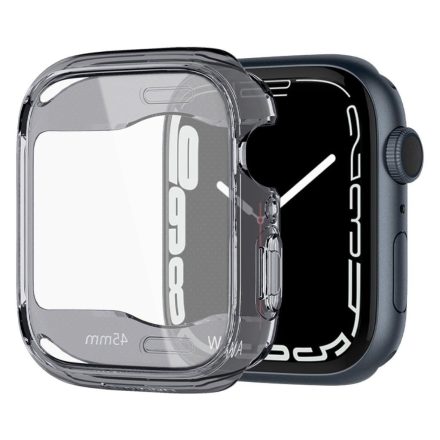 SPIGEN ULTRA HYBRID műanyag óra keret FEKETE/ÁTLÁTSZÓ Apple Watch Series 9 45mm ACS04181