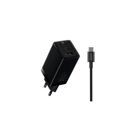 BASEUS hálózati töltő USB2 Type-C aljzat fekete CCGP050101