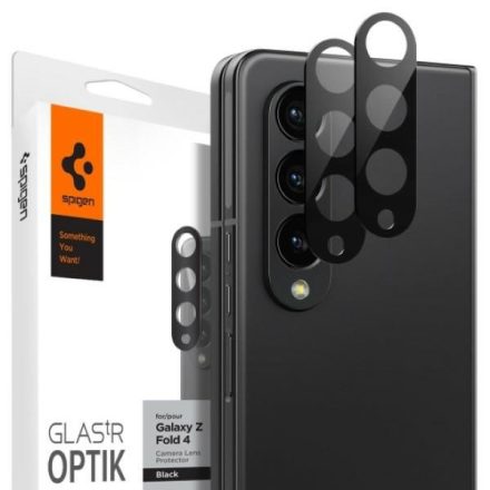 SPIGEN OPTIK kameravédő üveg 2db FEKETE Samsung Galaxy Z Fold4 5G AGL05428