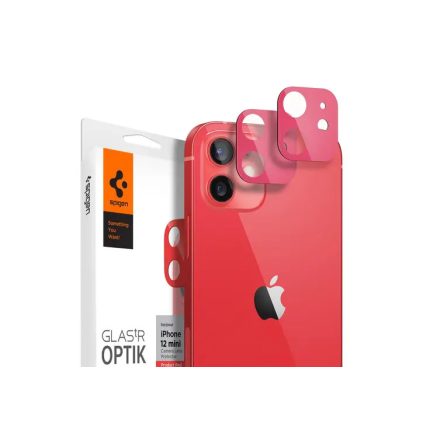 SPIGEN OPTIK kameravédő üveg 2db PIROS iPhone 12 mini 8809756642920