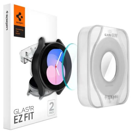 SPIGEN EZ FIT képernyővédő üveg 2db ÁTLÁTSZÓ Samsung Galaxy Watch 5 eSIM 40 mm AGL05340