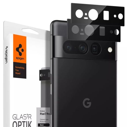 SPIGEN OPTIK kameravédő üveg 2db FEKETE Google Pixel 7 Pro AGL05470