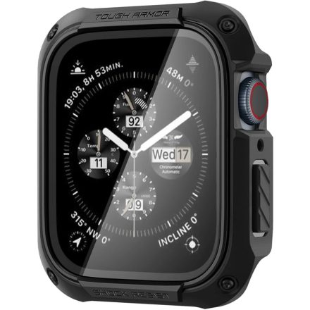 SPIGEN TOUGH ARMOR műanyag óra keret FEKETE Apple Watch Series 9 45mm ACS04183