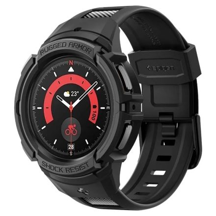 SPIGEN RUGGED ARMOR PRO pótszíj FEKETE Samsung Galaxy Watch 5 Pro eSIM 45 mm ACS05301