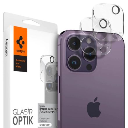 SPIGEN OPTIK kameravédő üveg 2db ÁTLÁTSZÓ iPhone 14 Pro Max AGL05228