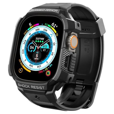 SPIGEN RUGGED ARMOR PRO pótszíj FEKETE Apple Watch Ultra 2 49mm ACS05460