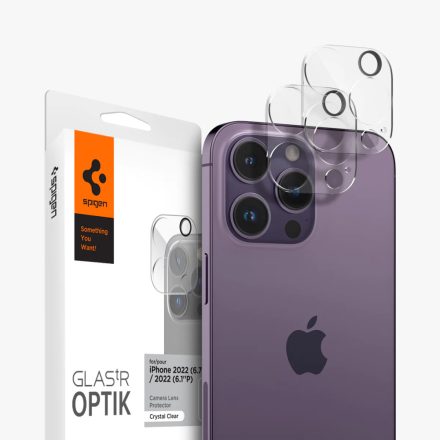 SPIGEN OPTIK kameravédő üveg 2db ÁTLÁTSZÓ iPhone 15 Pro Max AGL05761